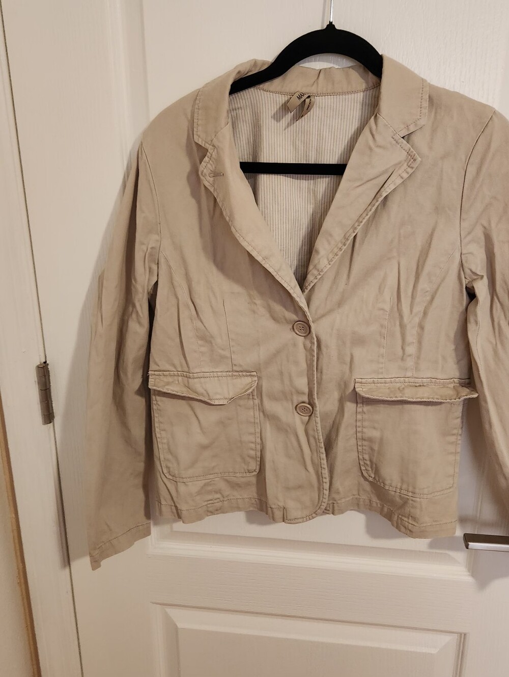 Women's Khaki Casual Blazer Jacket